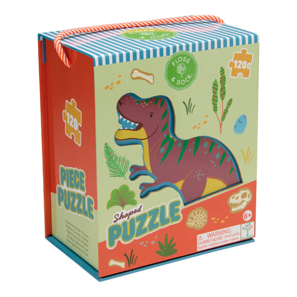 120 pc Shaped Jigsaw Puzzle - Dinosaur - Floss & Rock