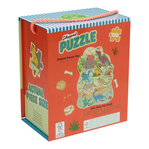 120 pc Shaped Jigsaw Puzzle - Dinosaur - Floss & Rock