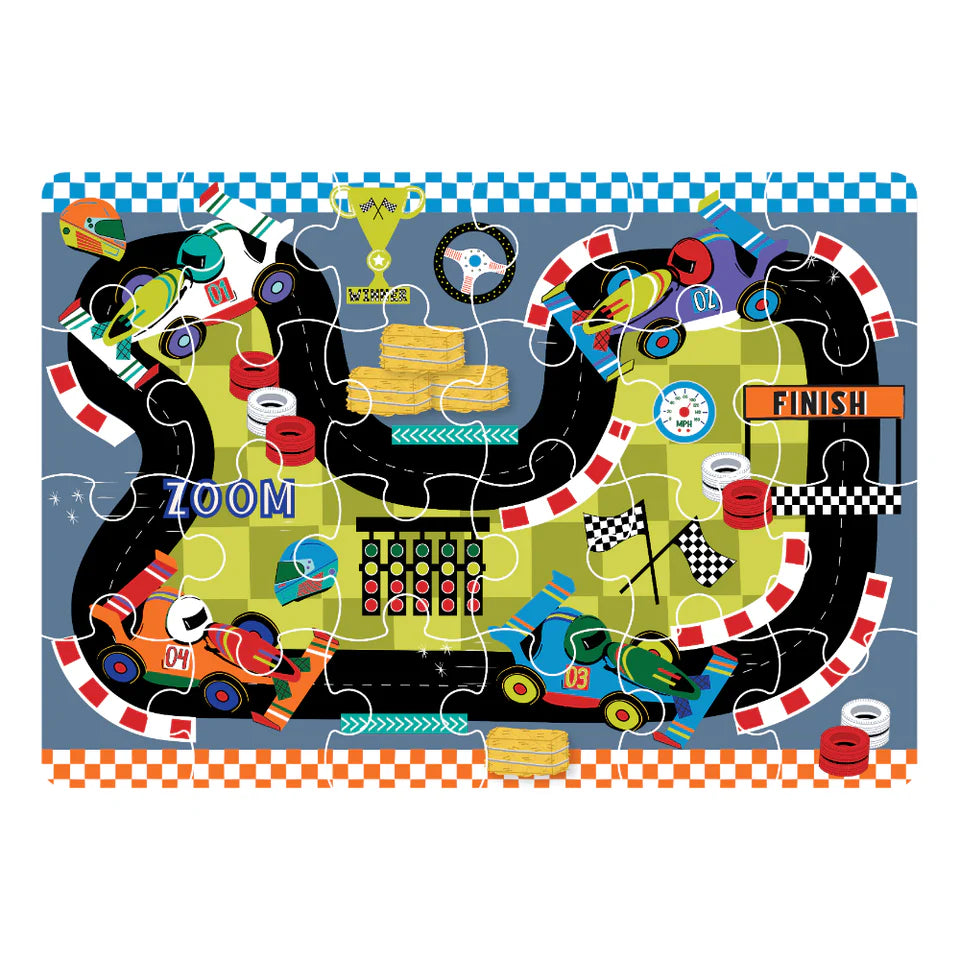 24 pc Mini Puzzle - Cars - Floss & Rock