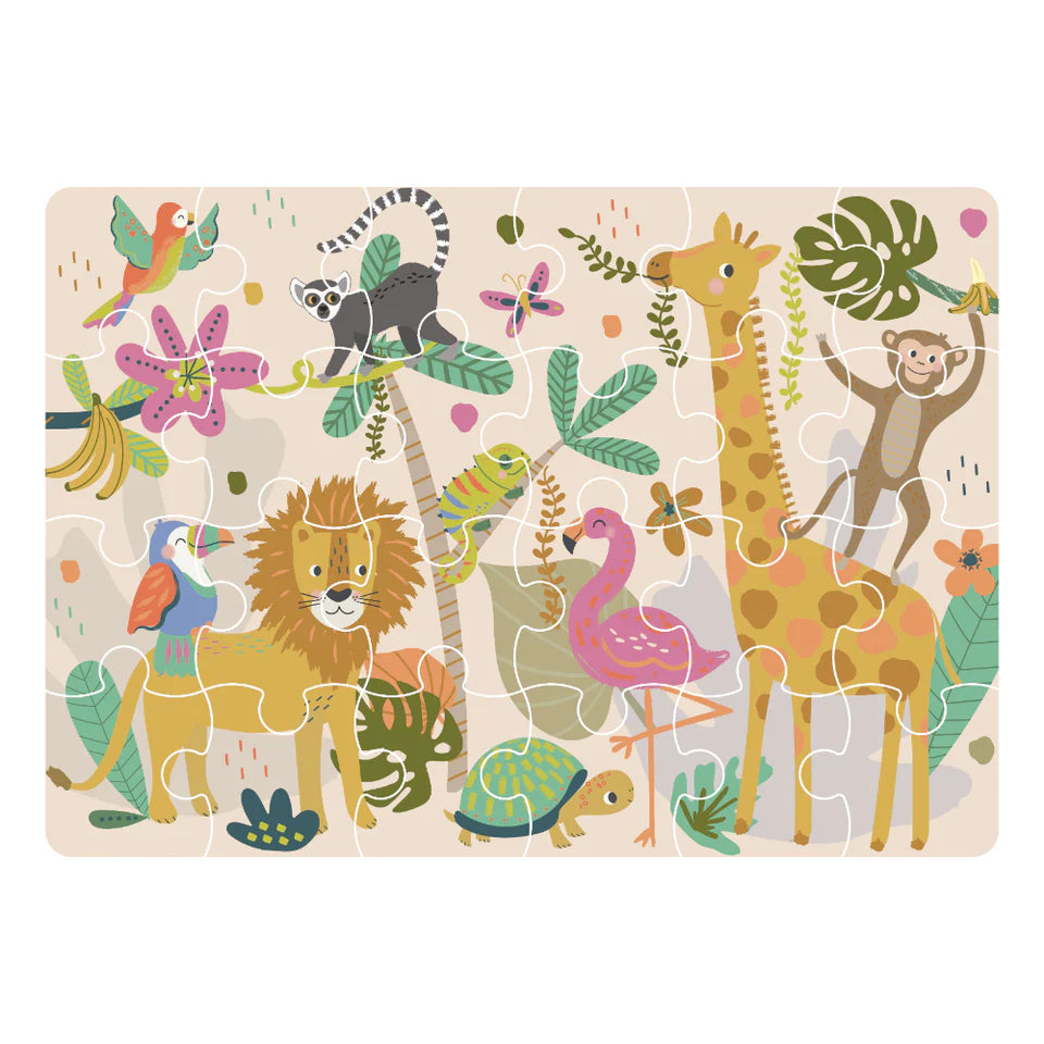 24 pc Mini Puzzle - Jungle - Floss & Rock
