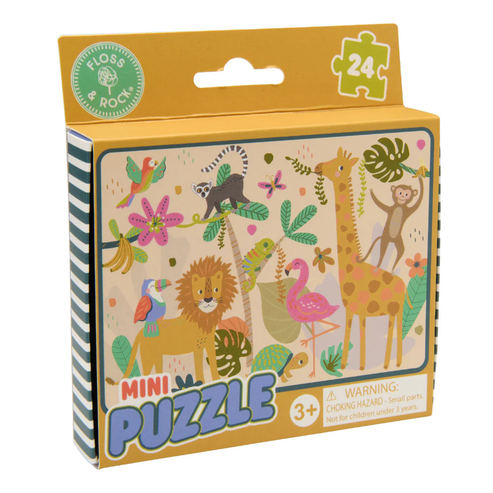 24 pc Mini Puzzle - Jungle - Floss & Rock