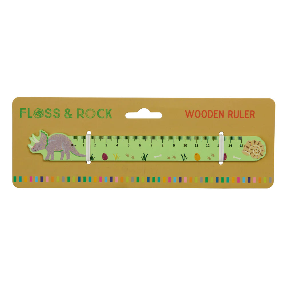 Wooden Ruler - Dinosaur - Floss & Rock