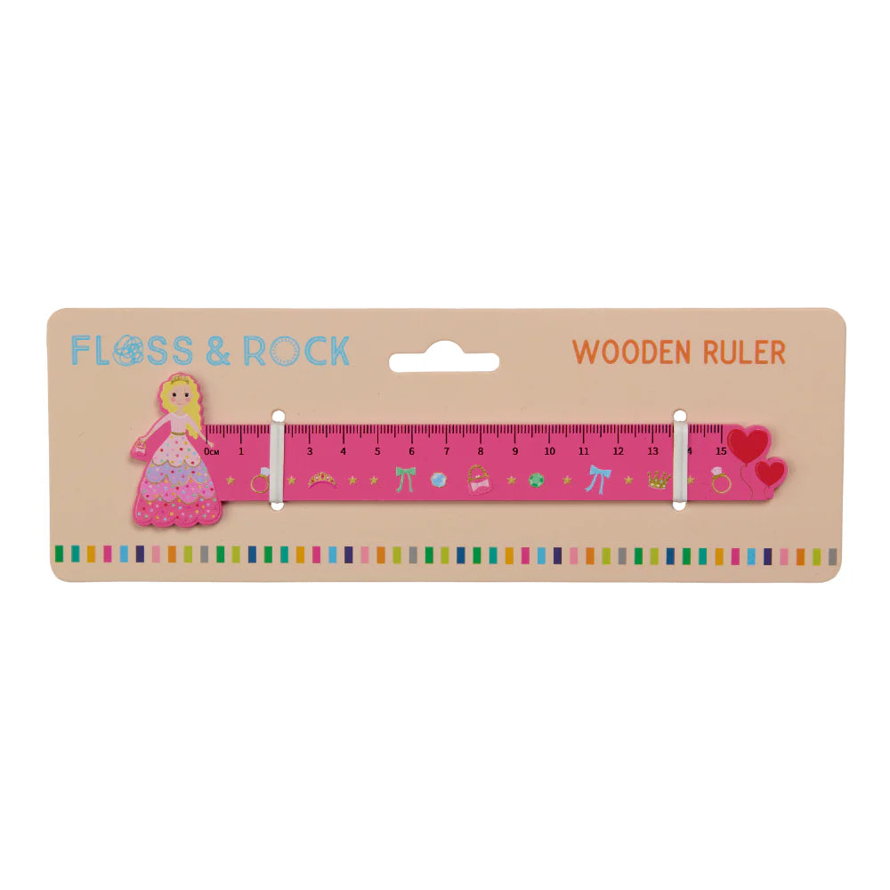 Wooden Ruler - Princess - Floss & Rock