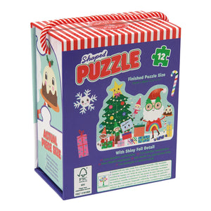 12 pc Shaped Jigsaw Puzzle - Christmas - Floss & Rock