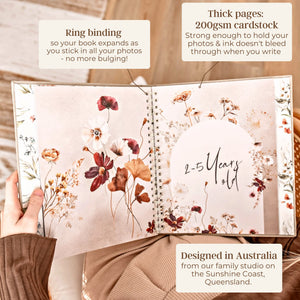 Fleur - Baby Memory Book - Peachly