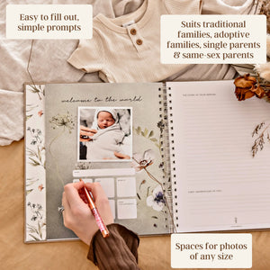 Fleur - Baby Memory Book - Peachly