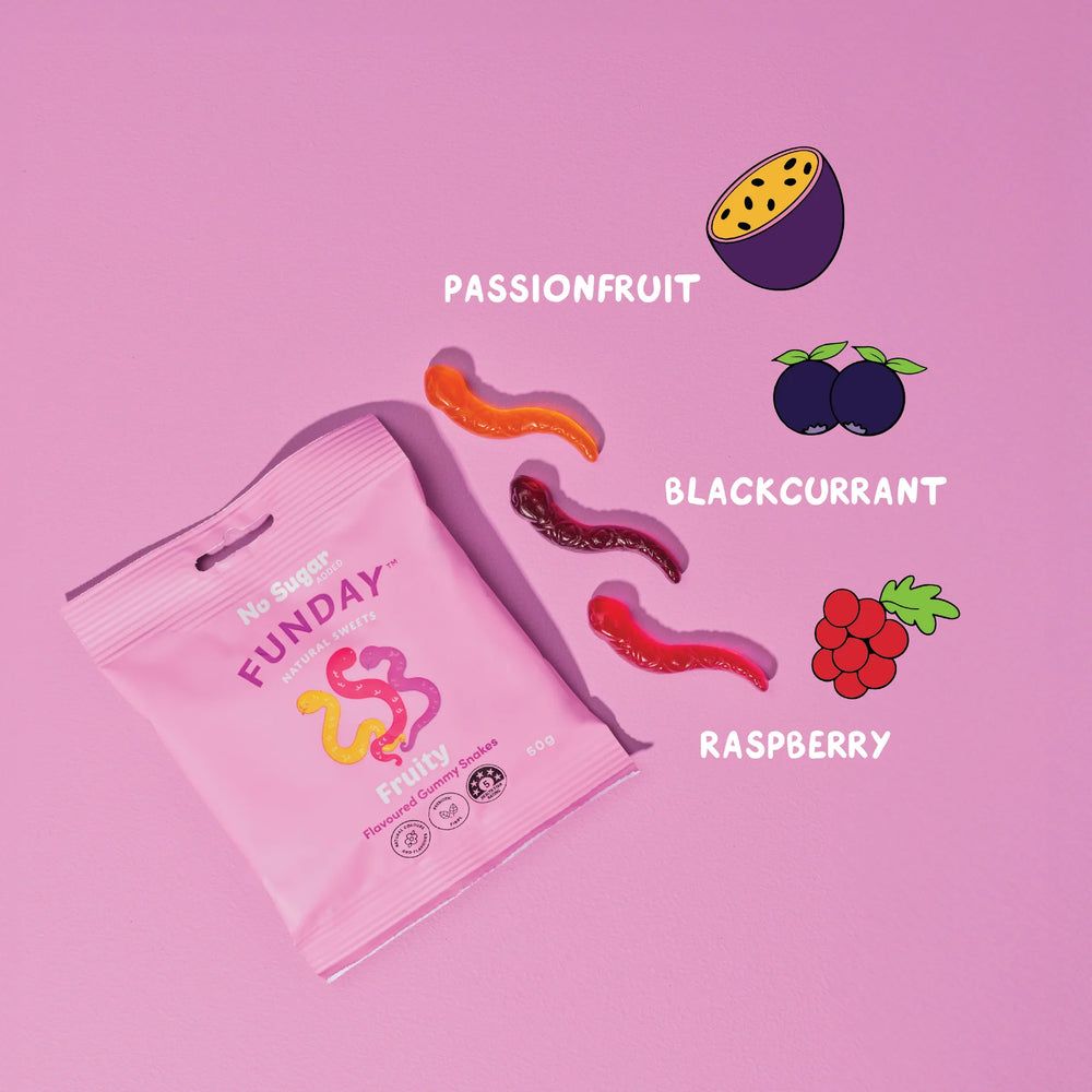 Fruity Gummy Snake 50g - Funday Natural Sweets