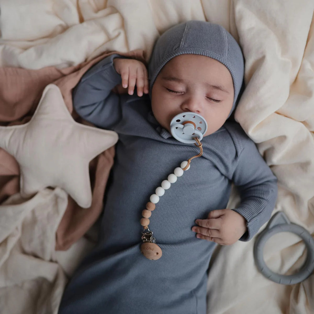 Moon Pacifier - 2 Pack Latex - Powder Blue and Slate - Frigg