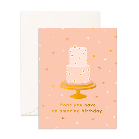 Birthday Cake Daisies Greeting Card - Fox & Fallow