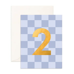 No. 2 Denim Check Greeting Card - Fox & Fallow