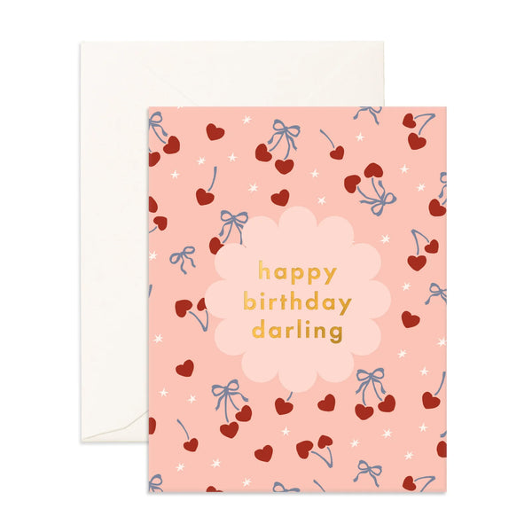 Birthday Darling Cherries Greeting Card - Fox & Fallow