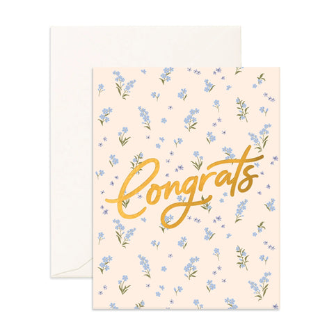 Congrats Forget-Me-Not Greeting Card - Fox & Fallow