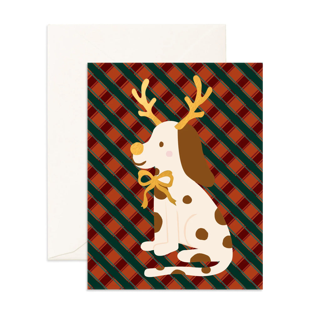 Christmas Puppy Greeting Card - Fox & Fallow