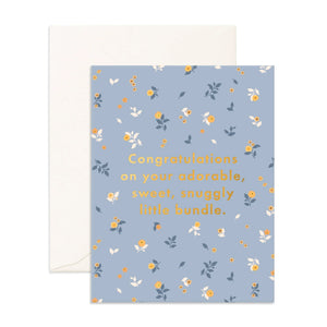 Snuggly Bundle Broderie Greeting Card - Fox & Fallow