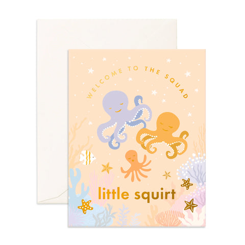 Welcome Little Squirt Greeting Card - Fox & Fallow