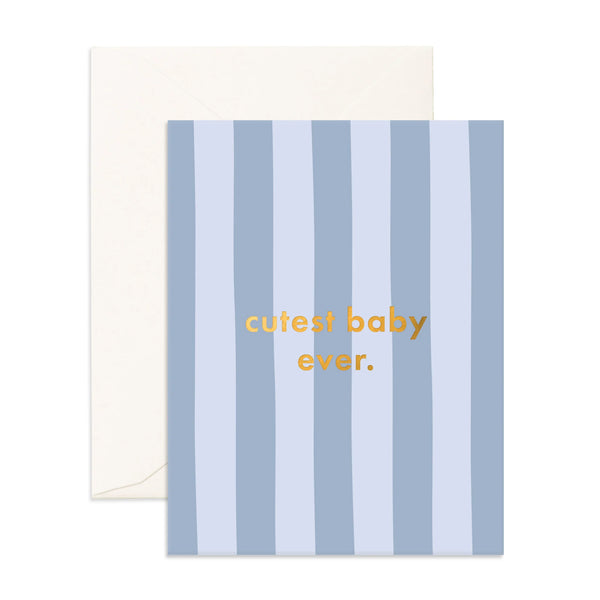 Cutest Baby Ever Cloud Stripe Greeting Card - Fox & Fallow