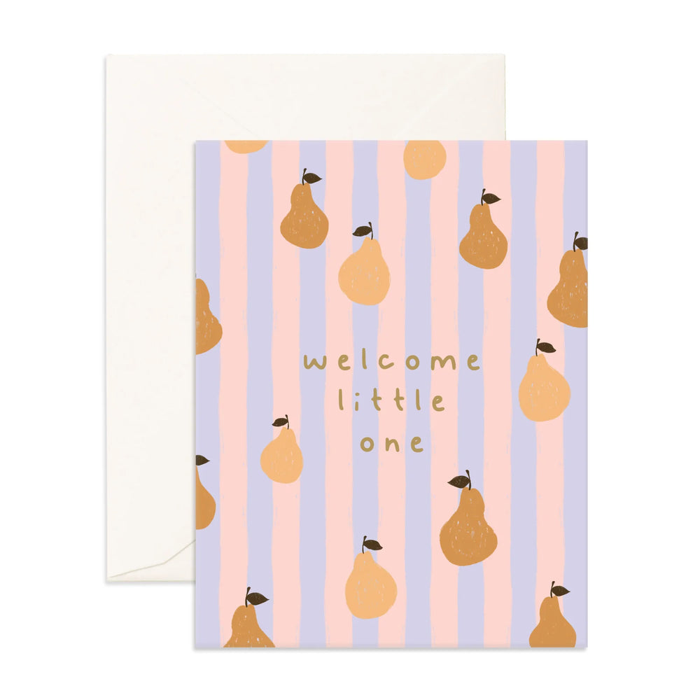 Welcome Little One Pears Greeting Card - Fox & Fallow