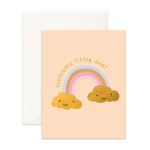 Welcome Little One Rainbow Greeting Card - Fox & Fallow