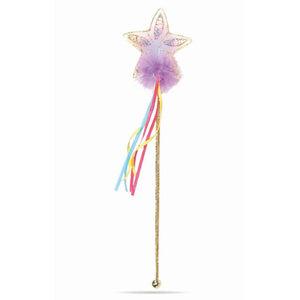 Multi Pastel and Gold Glitter Rainbow Wand - Great Pretenders