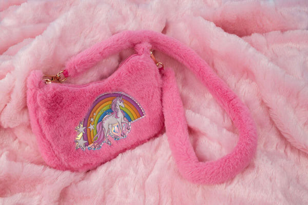 Pink Rainbow Cuddle Crossbody Purse - Great Pretenders