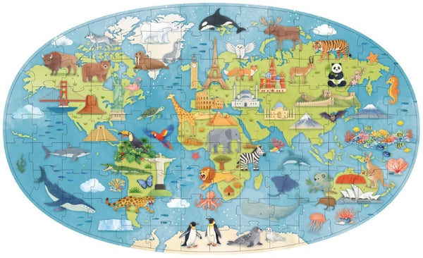Glow-in-the-Dark Night & Day Puzzle & Book Set - Earth - Sassi