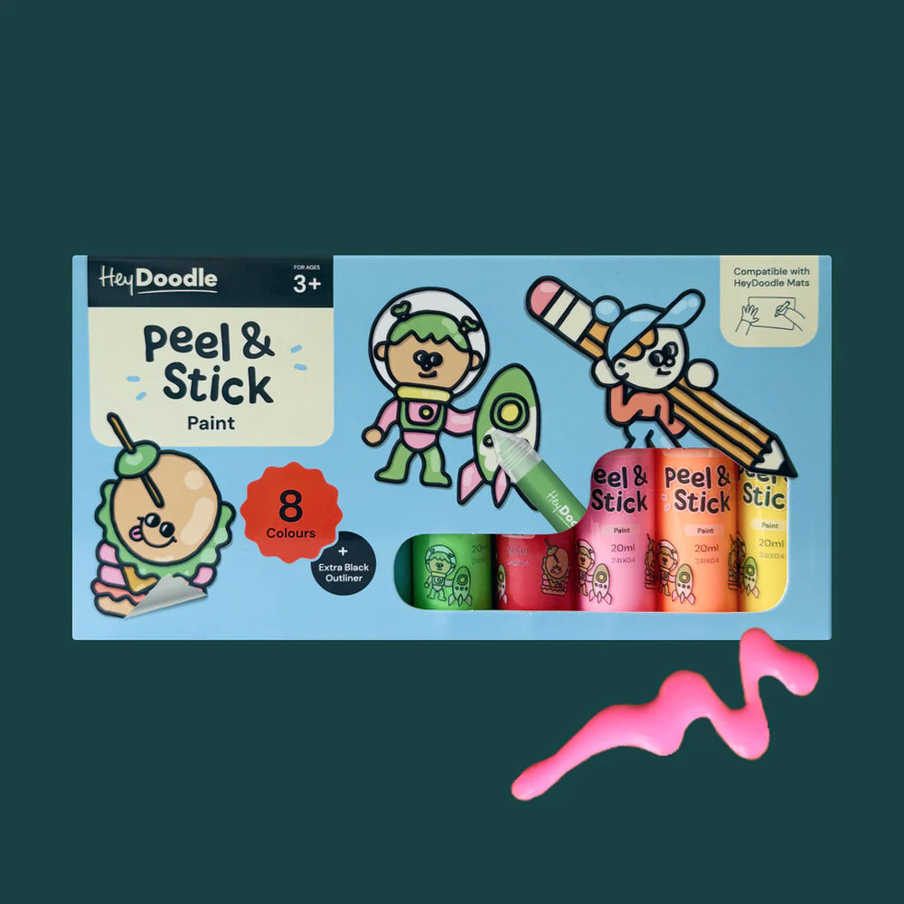 Peel & Stick Solid Paint- Easy Peel and Stickable Colours - Hey Doodle