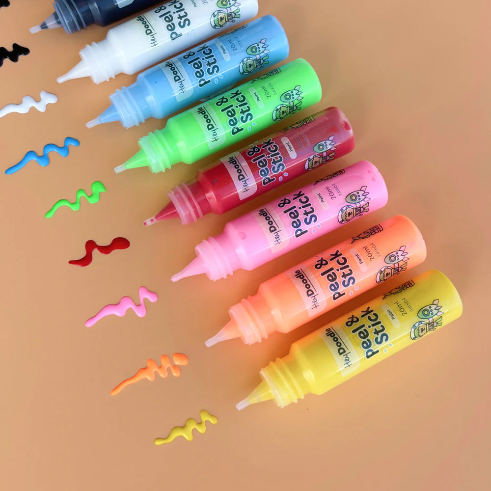 Peel & Stick Solid Paint- Easy Peel and Stickable Colours - Hey Doodle