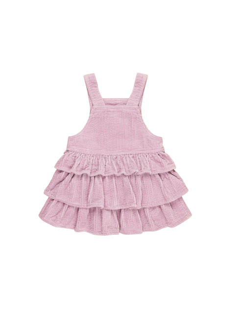 Orchid Cord Frill Overall Dress - Memory Lane - Huxbaby