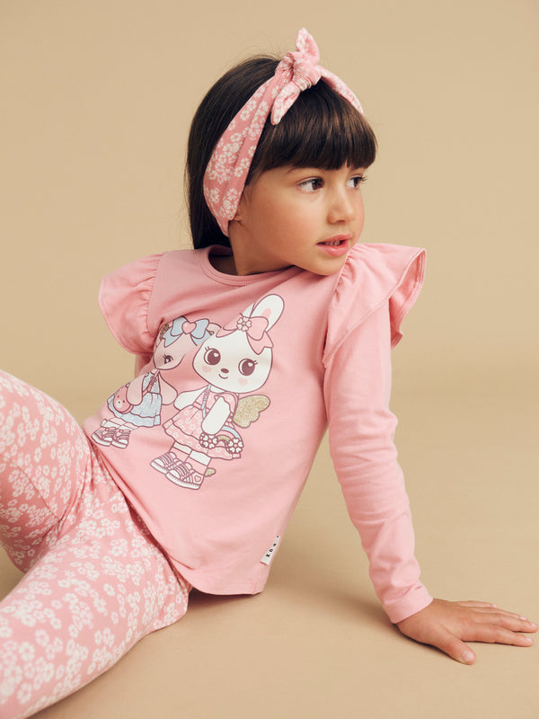 Fairy Friends Frill Top - Memory Lane - Huxbaby DISCOUNTED