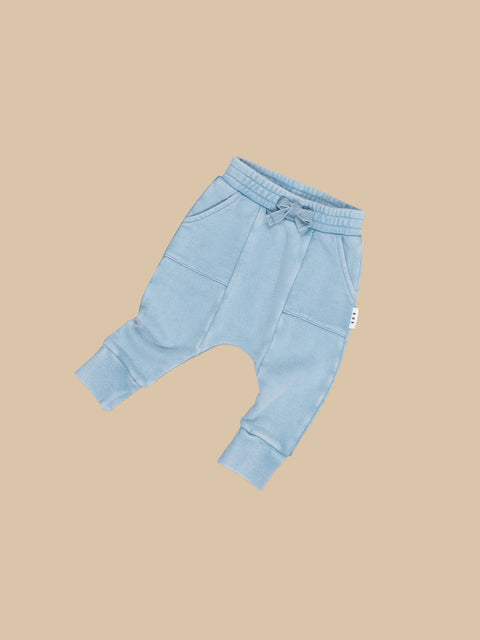 Vintage Blue Drop Crotch Pant - Huxbaby