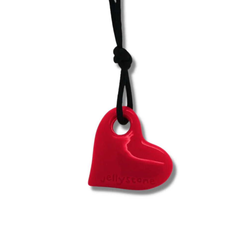 Heart Chew Pendant - Bright Red - Jellystone