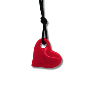 Heart Chew Pendant - Bright Red - Jellystone