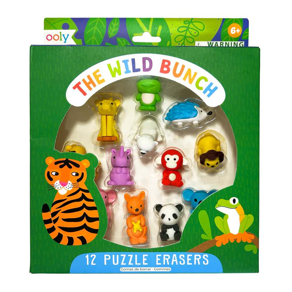 Eraser - Wild Bunch 12 Puzzle Erasers - Ooly