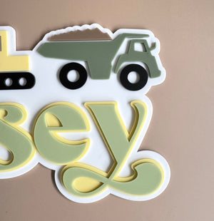 Custom Name Sign Detailed | Layered acrylic name plaque - Diggers - Luma Light