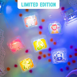 Limited Edition Light-Up Cubes, 6-Pack Zoo Animals - GLO Pals