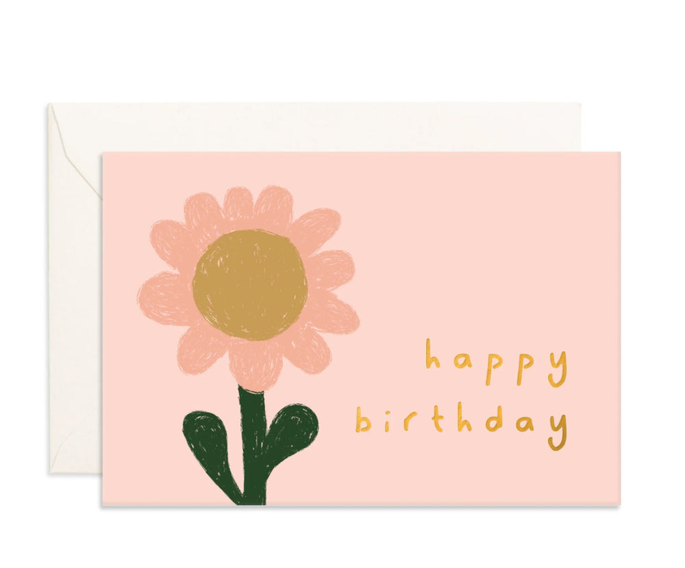 Birthday Sunflower Mini Greeting Card - Fox & Fallow