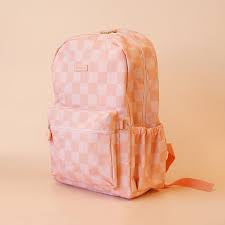 Peach Check Backpack - Fox & Fallow