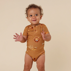 Roar Short Sleeve Organic Bodysuit - Snuggle Hunny
