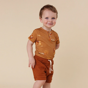 Roar Short Sleeve Organic Bodysuit - Snuggle Hunny