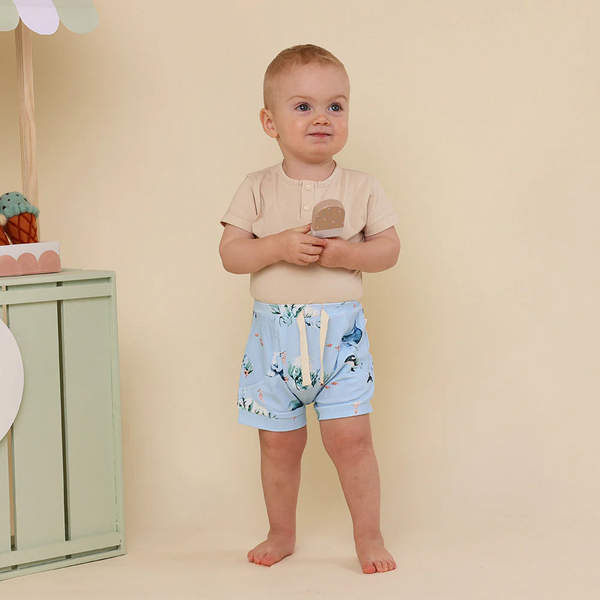 Blue Ocean Organic Shorts - Snuggle Hunny