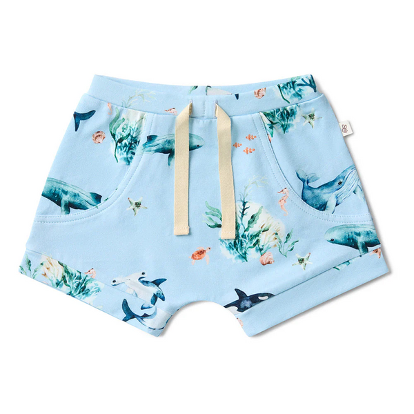 Blue Ocean Organic Shorts - Snuggle Hunny