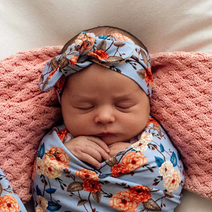 Vintage Blossom Topknot Headband - Snuggle Hunny