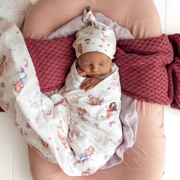 Mermaid Organic Muslin Wrap - Snuggle Hunny