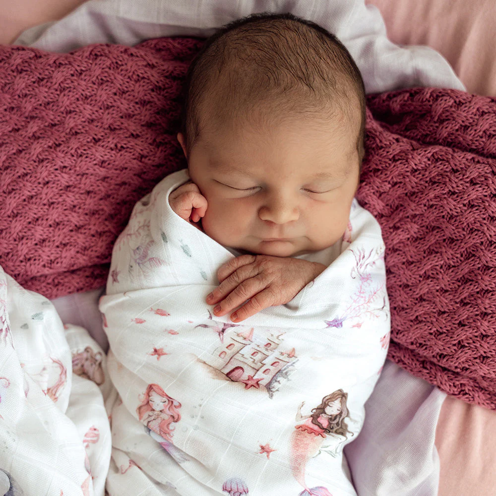 Mermaid Organic Muslin Wrap - Snuggle Hunny