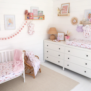 Mermaid Organic Bassinet Sheet / Change Pad Cover - Snuggle Hunny