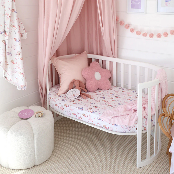 Mermaid Organic Fitted Cot Sheet - Snuggle Hunny