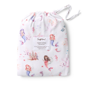 Mermaid Organic Fitted Cot Sheet - Snuggle Hunny