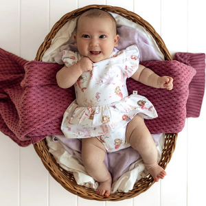 Mermaid Short Sleeve Organic Dress - Snuggle Hunny