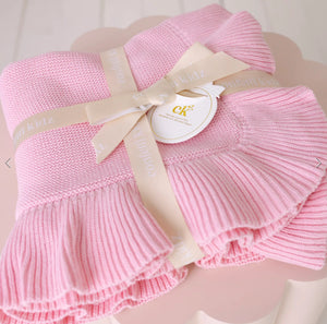 Frilly Knit Blanket | Cotton Candy - Confetti Kidz