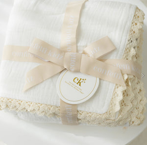 Classic Muslin Blanket - White - Confetti Kidz